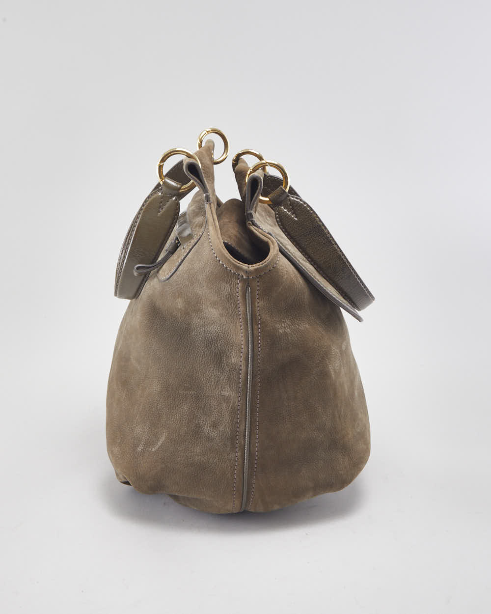 Moschino Grey Leather Handbag