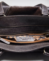 Vintage Talbots Brown Leather Hide Handbag