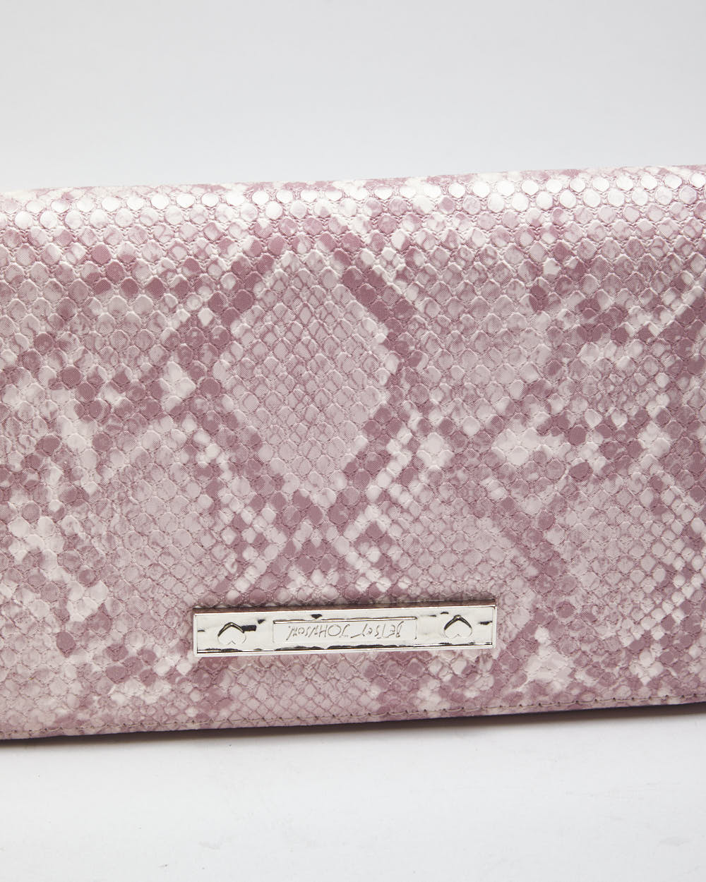 Betsey Johnson Pink Faux Snake Purse