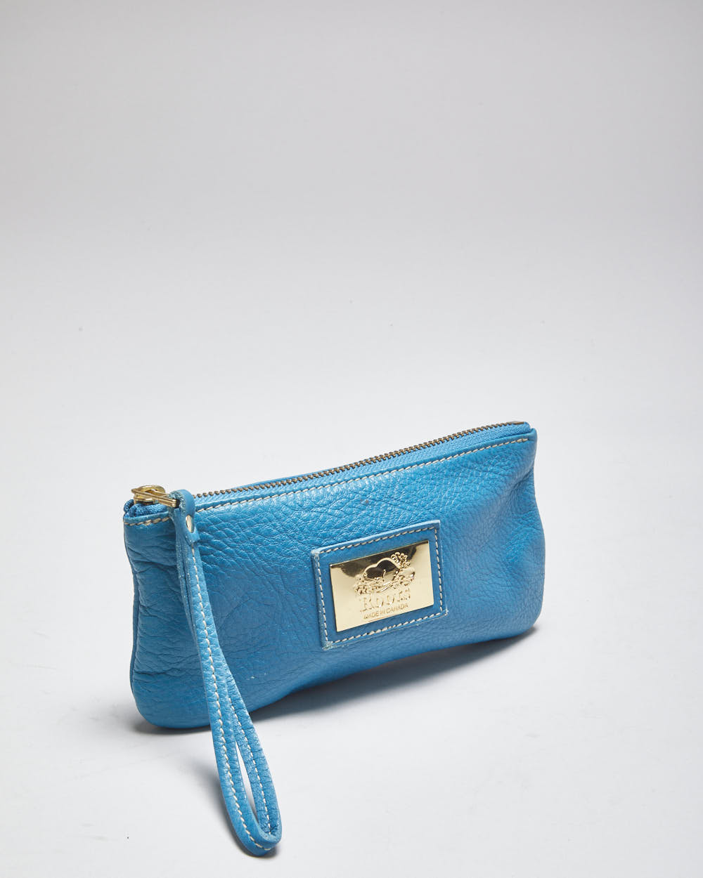 Roots Blue Leather Purse