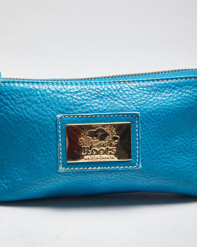 Roots Blue Leather Purse
