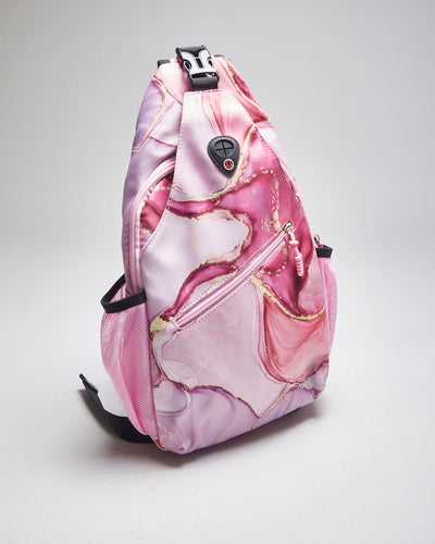 Pink Marble Sling Shoulder Bag