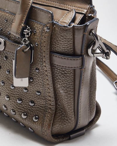 Coach Brown Leather Mini Swagger Cross-body Bag