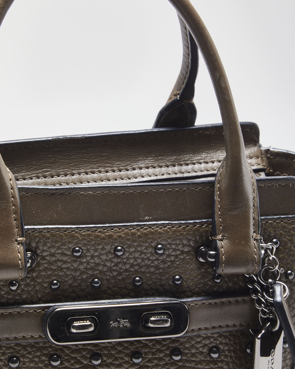 Coach Brown Leather Mini Swagger Cross-body Bag