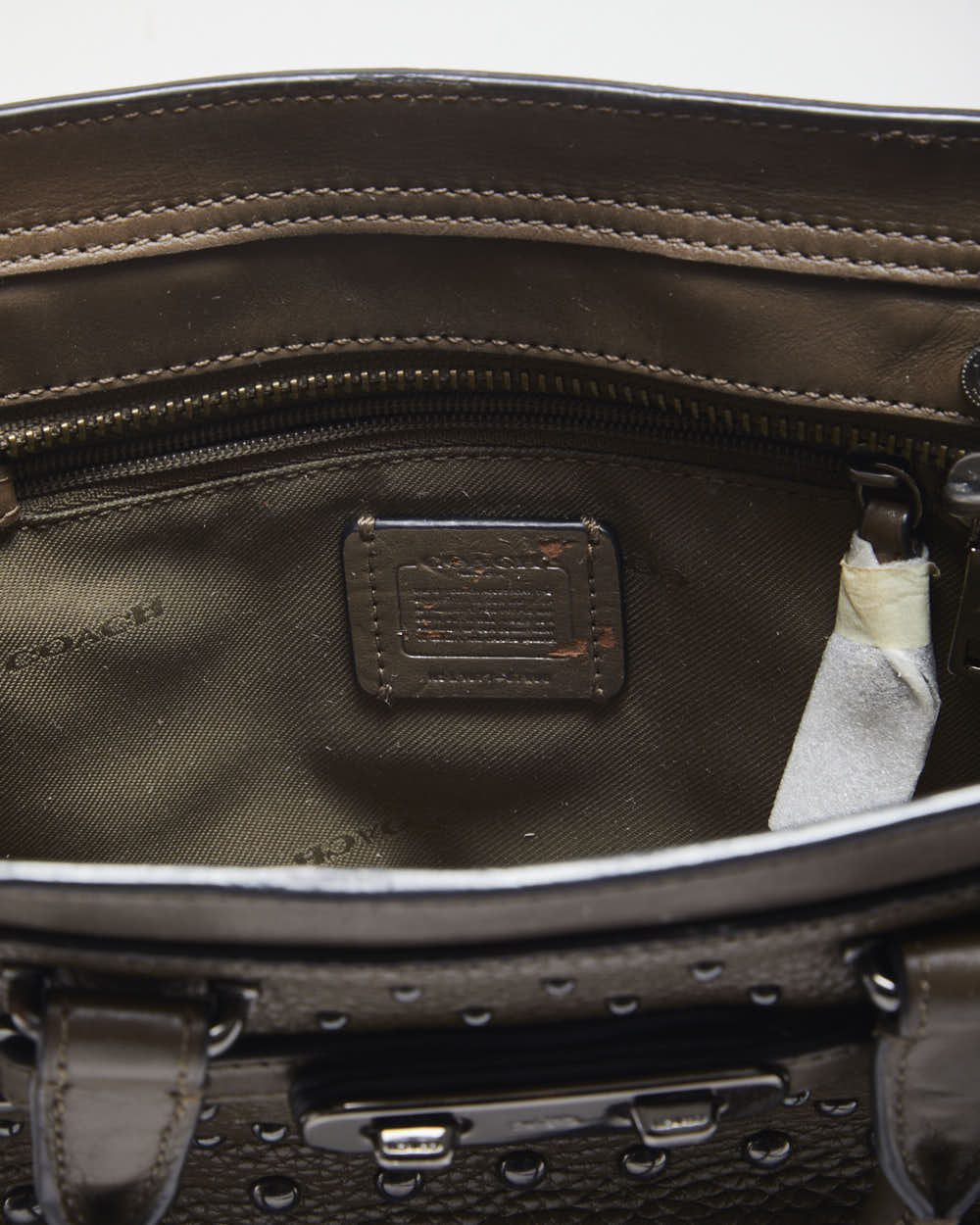 Coach Brown Leather Mini Swagger Cross-body Bag