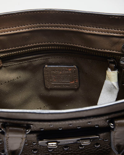 Coach Brown Leather Mini Swagger Cross-body Bag