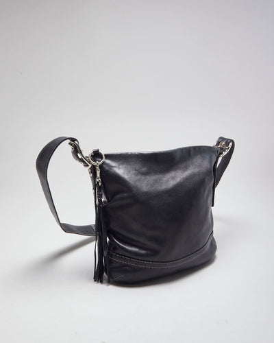 Y2K Coach Black Soft Leather Cross-body Bag