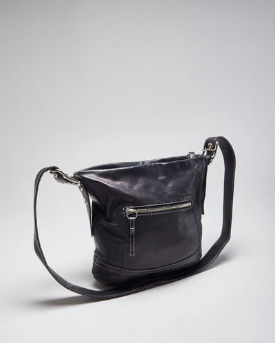 Y2K Coach Black Soft Leather Cross-body Bag