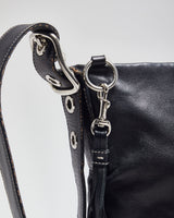 Y2K Coach Black Soft Leather Cross-body Bag