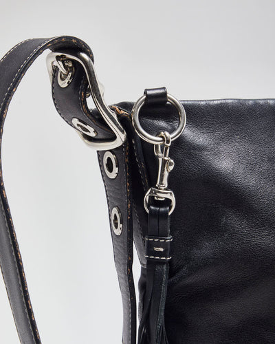 Y2K Coach Black Soft Leather Cross-body Bag