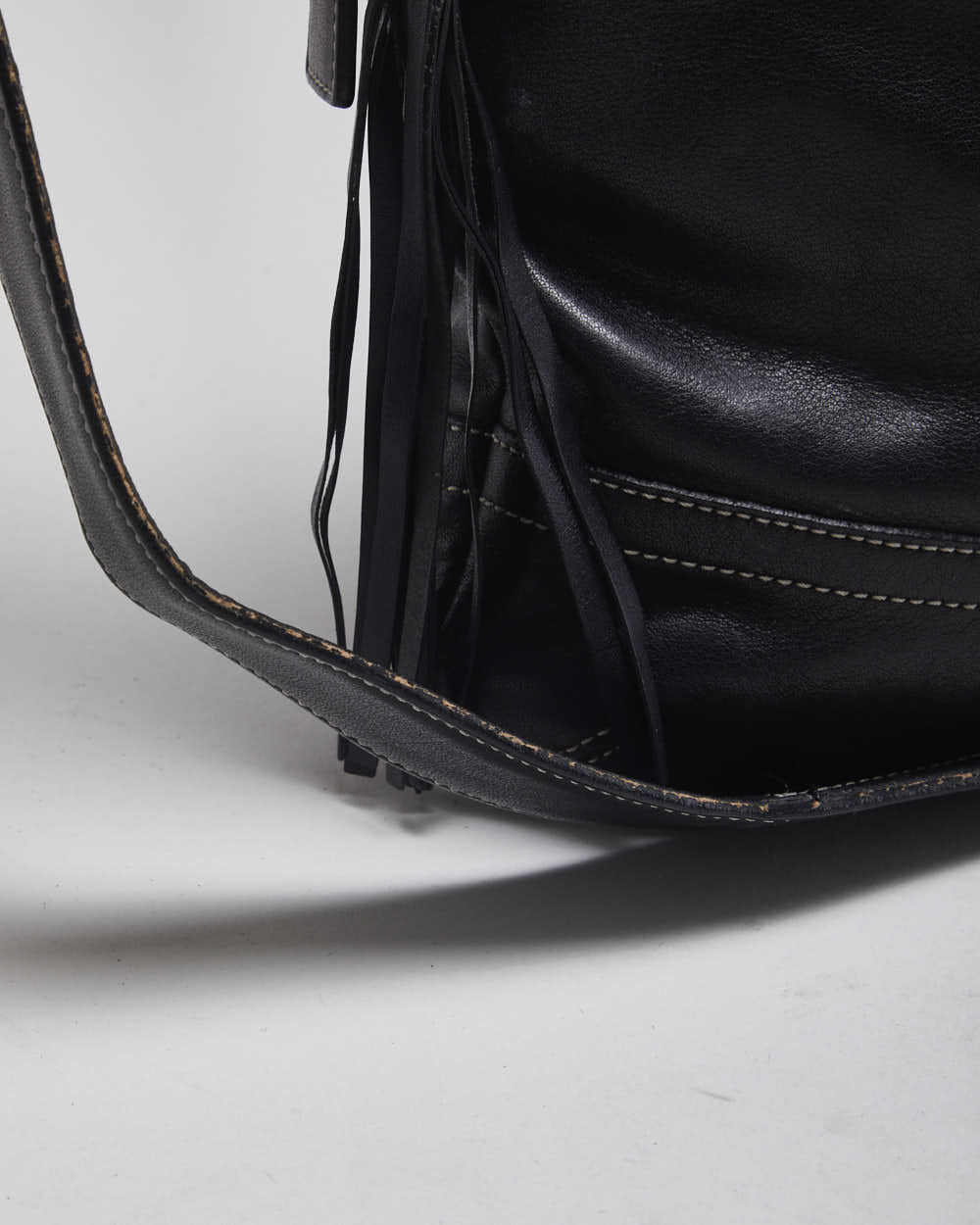 Y2K Coach Black Soft Leather Cross-body Bag