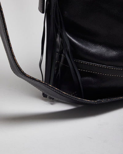 Y2K Coach Black Soft Leather Cross-body Bag