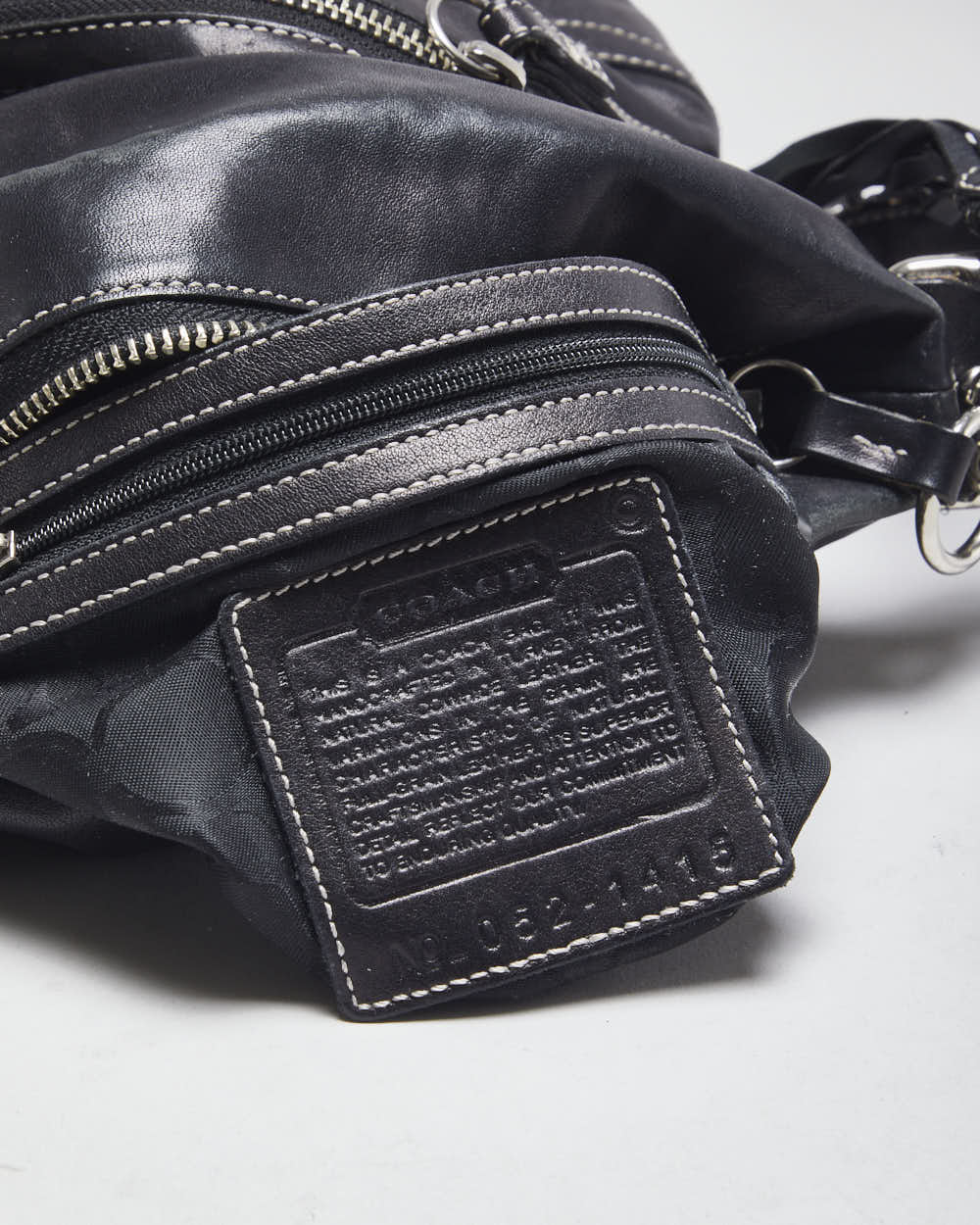 Y2K Coach Black Soft Leather Cross-body Bag