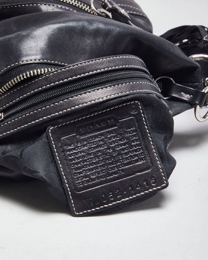 Y2K Coach Black Soft Leather Cross-body Bag