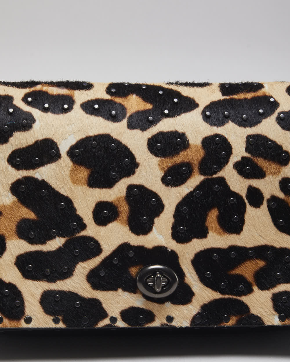 Coach Dinky Leopard Embellished Cross-body Bag