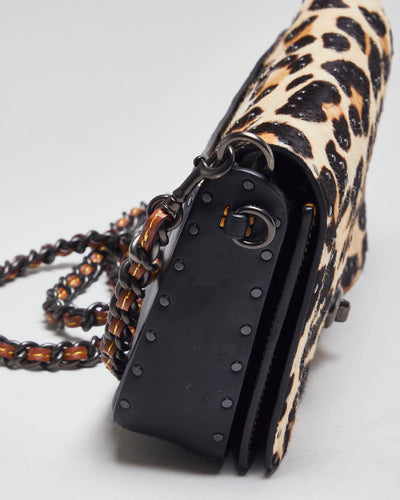 Coach Dinky Leopard Embellished Cross-body Bag