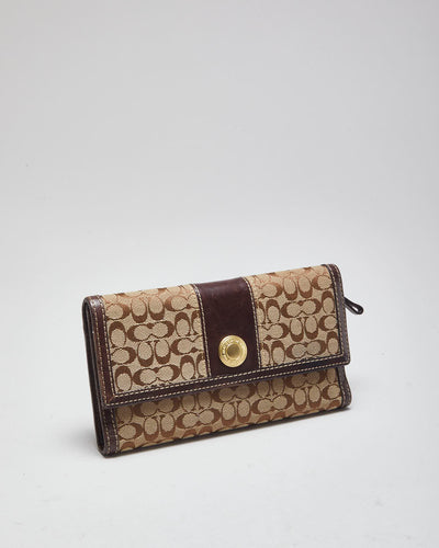 Vintage Coach Monogram Two Piece Wallet Set