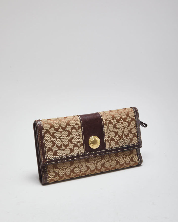 Vintage Coach Monogram Two Piece Wallet Set