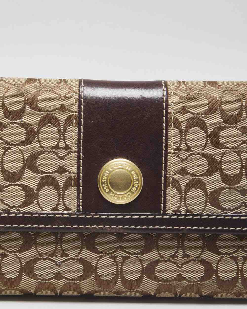 Vintage Coach Monogram Two Piece Wallet Set