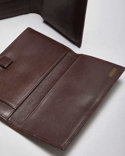 Vintage Coach Monogram Two Piece Wallet Set