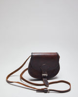 Vintage Darling Brown Leather Cross-body Mini Satchel