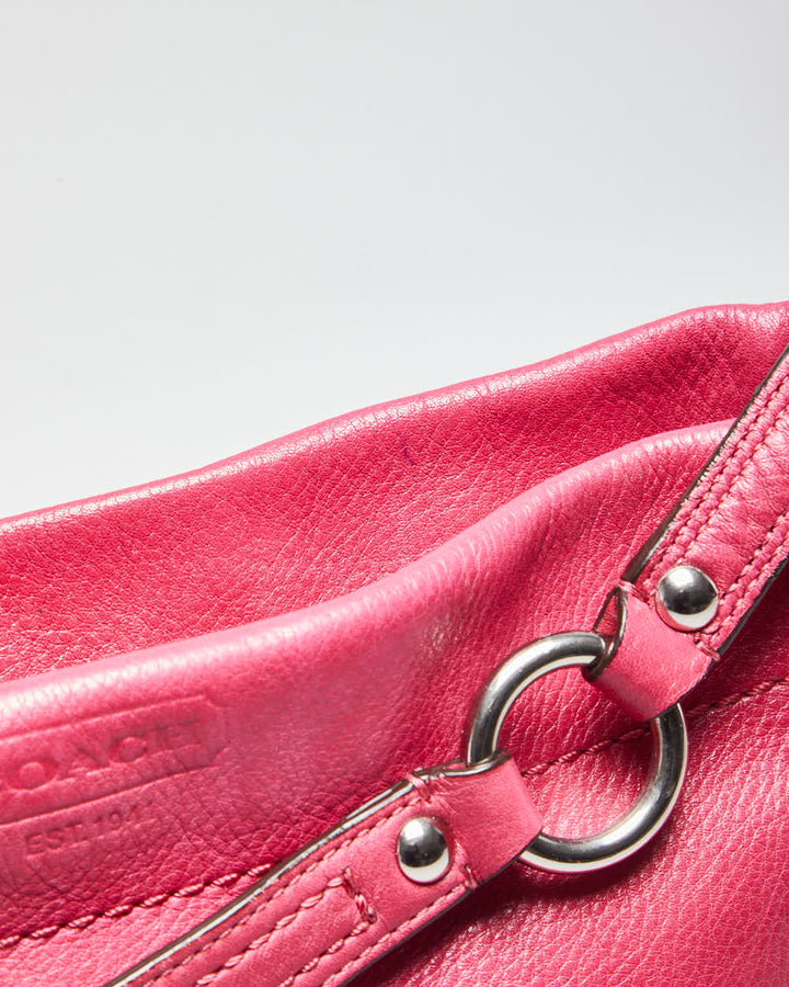 Coach Hot Pink Leather Handbag