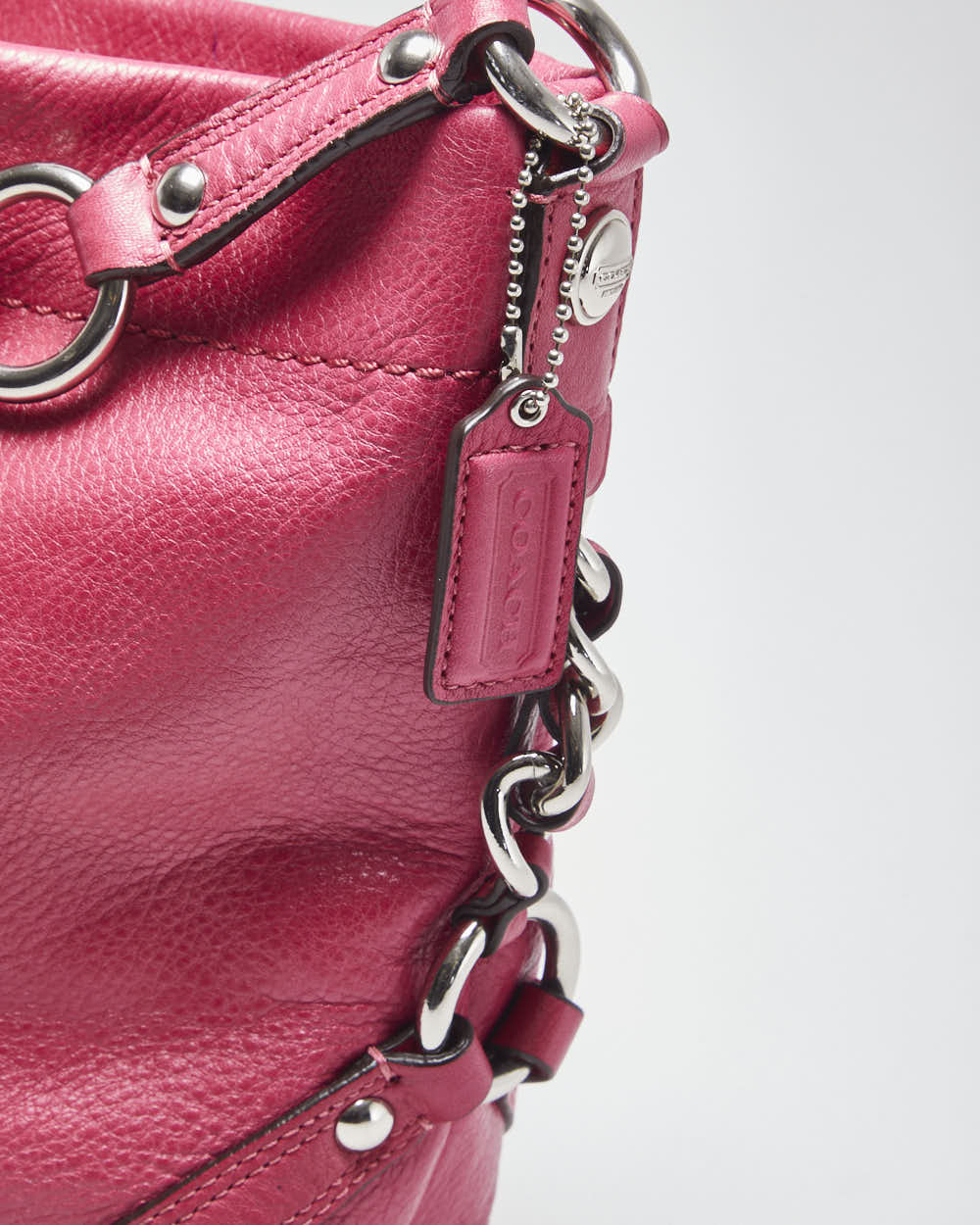 Coach Hot Pink Leather Handbag