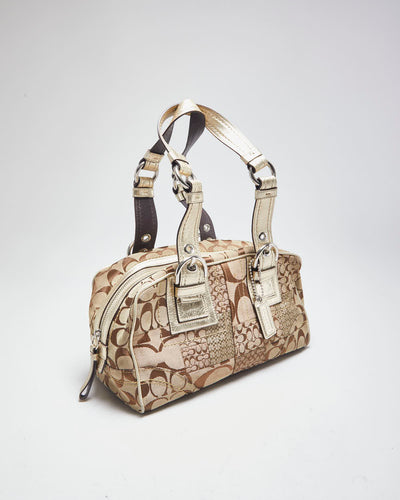 Coach Gold Monogram Shoulder Bag