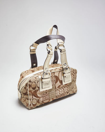 Coach Gold Monogram Shoulder Bag