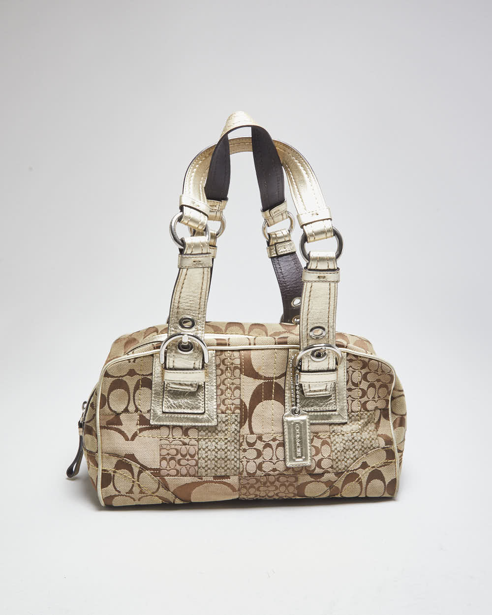 Coach Gold Monogram Shoulder Bag