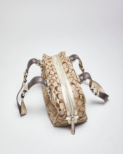 Coach Gold Monogram Shoulder Bag