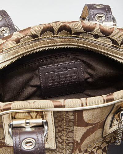 Coach Gold Monogram Shoulder Bag
