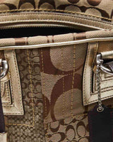 Coach Gold Monogram Shoulder Bag