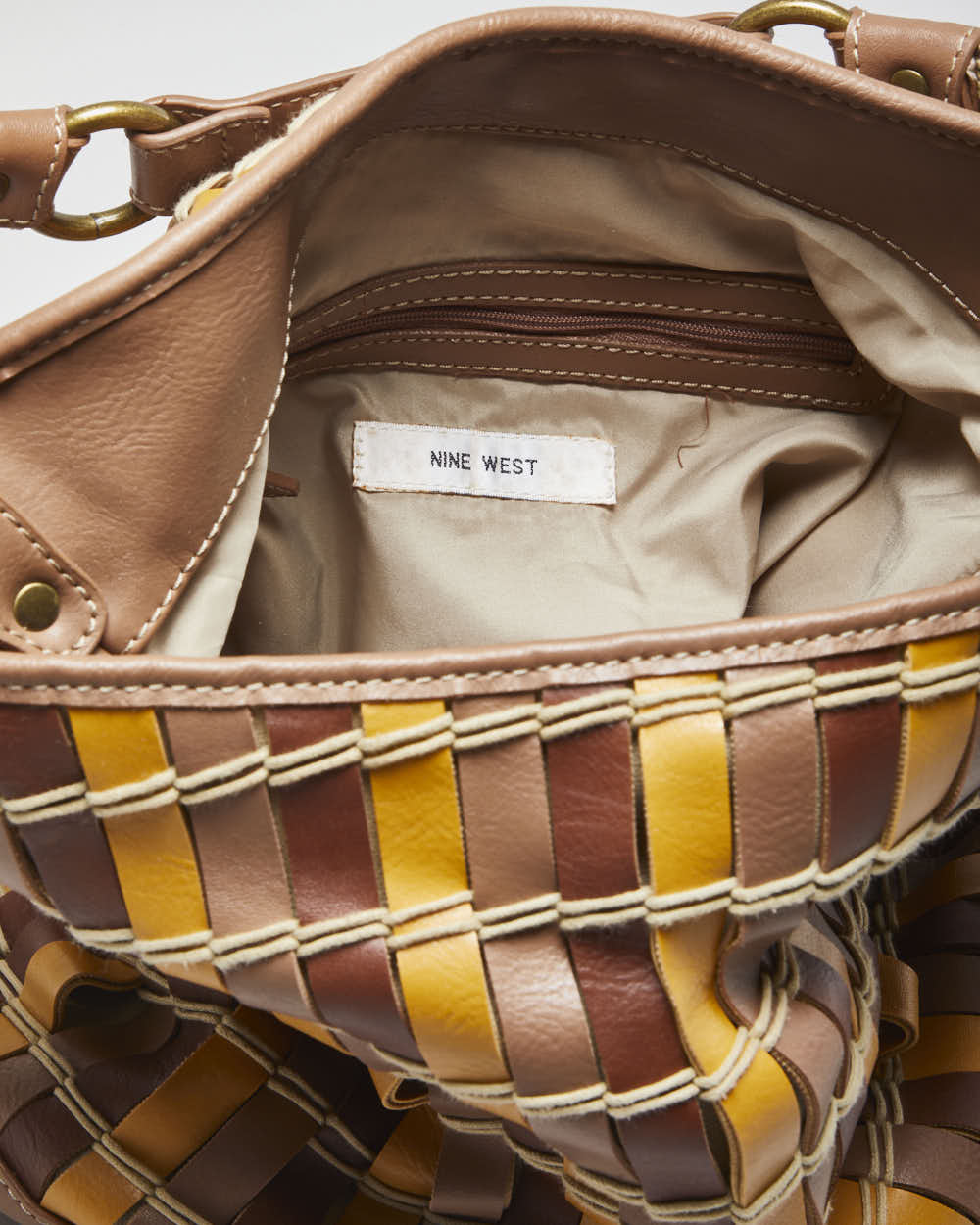 Y2K Nine West Woven Shoulder Bag