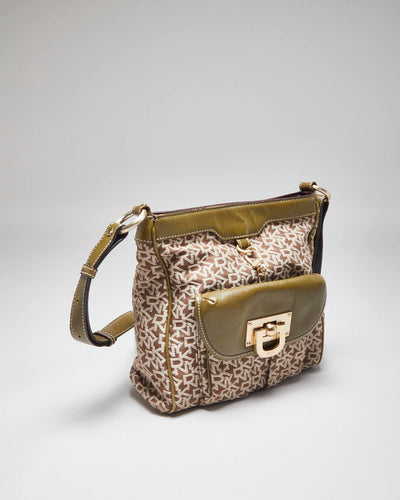 Y2k 00s DKNY Monogram Shoulder Bag & Purse