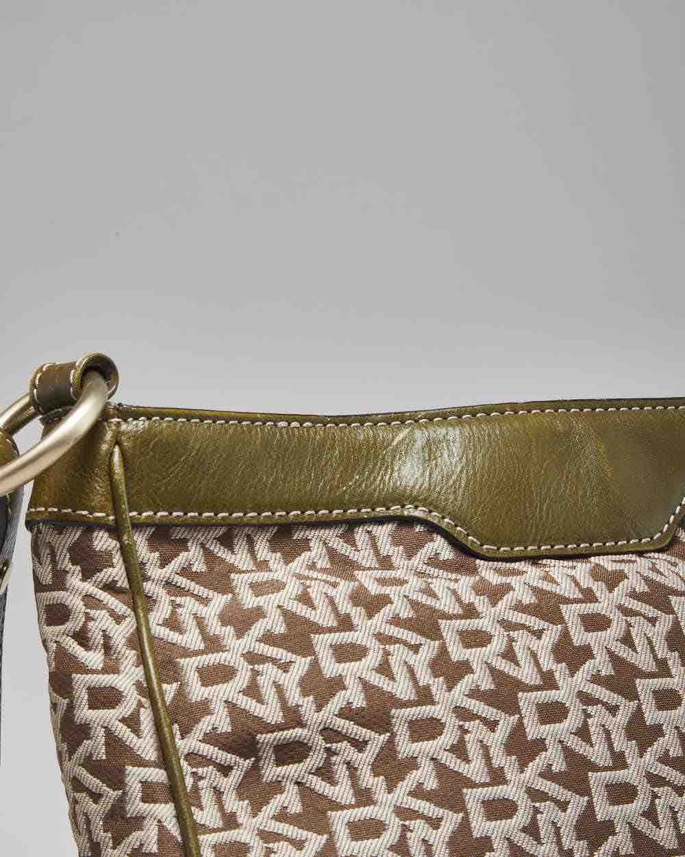 Y2k 00s DKNY Monogram Shoulder Bag & Purse