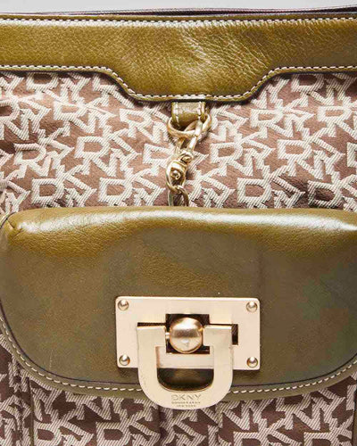 Y2k 00s DKNY Monogram Shoulder Bag & Purse