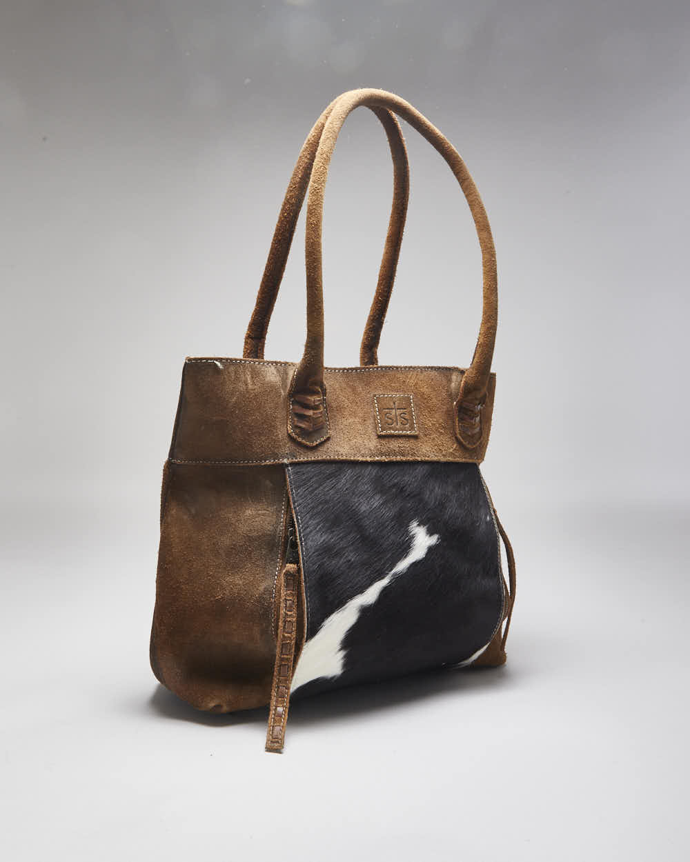 Vintage STS Suede & Cowhide Handbag
