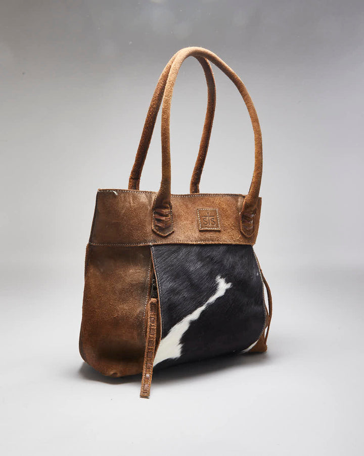 Vintage STS Suede & Cowhide Handbag