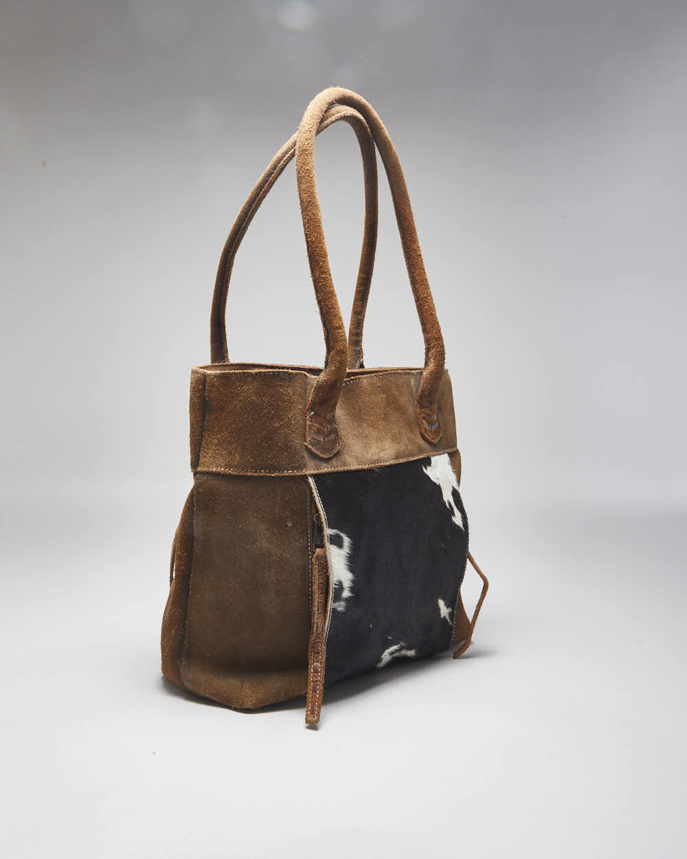 Vintage STS Suede &amp; Cowhide Handbag