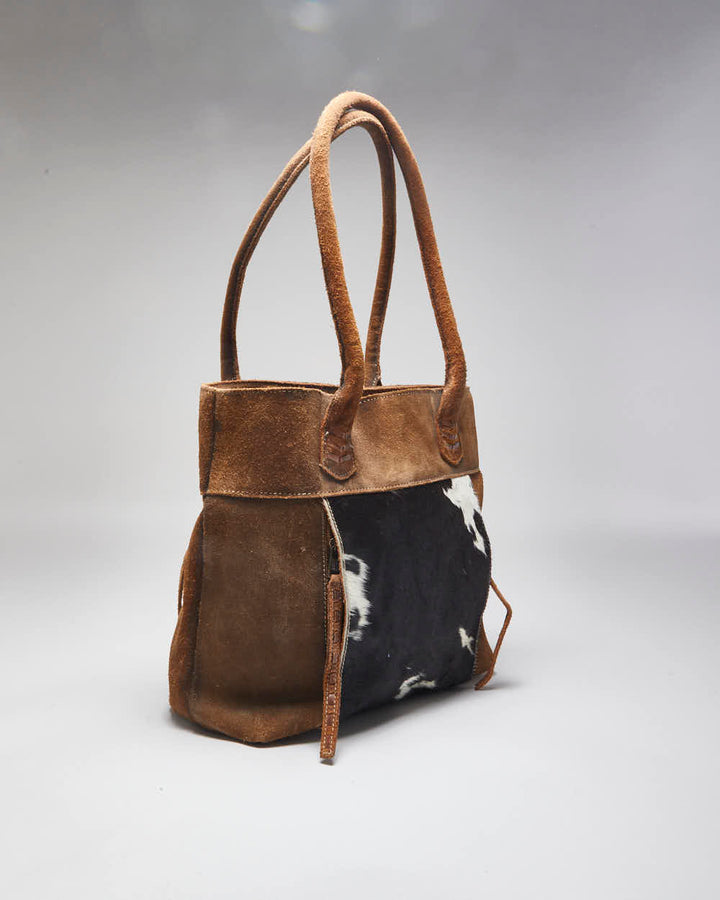Vintage STS Suede & Cowhide Handbag