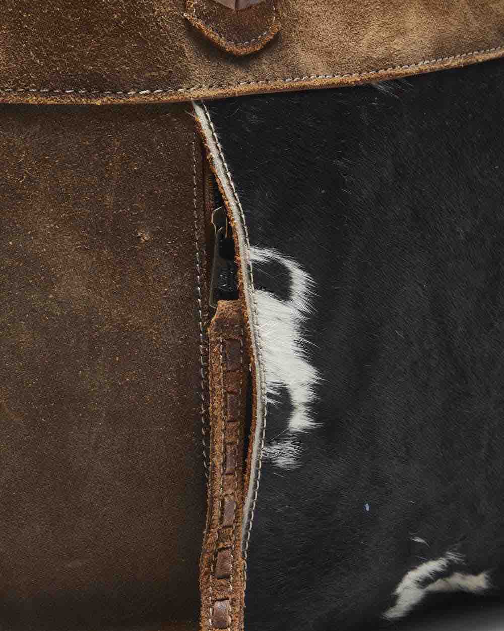 Vintage STS Suede & Cowhide Handbag