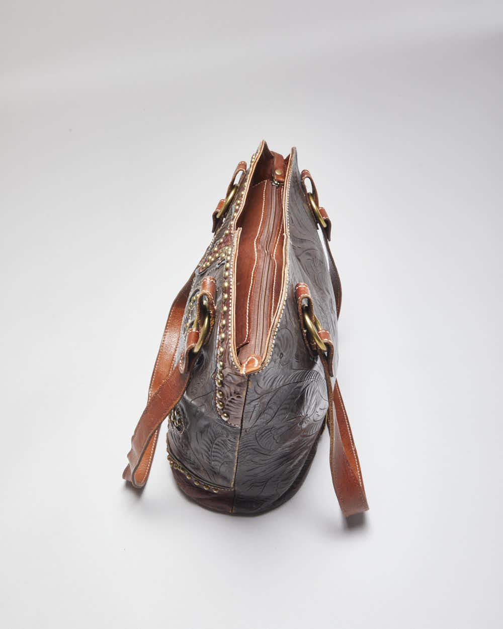 Vintage American West Leather Studded Bag