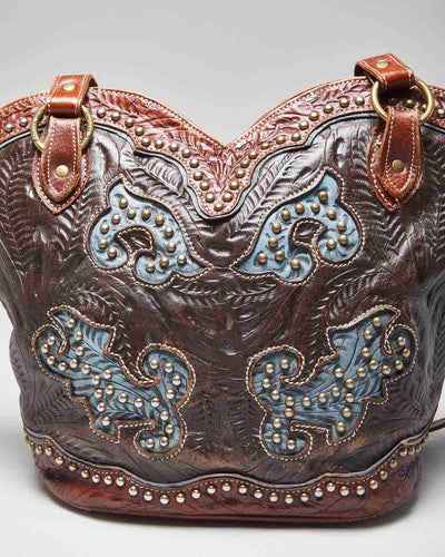 Vintage American West Leather Studded Bag