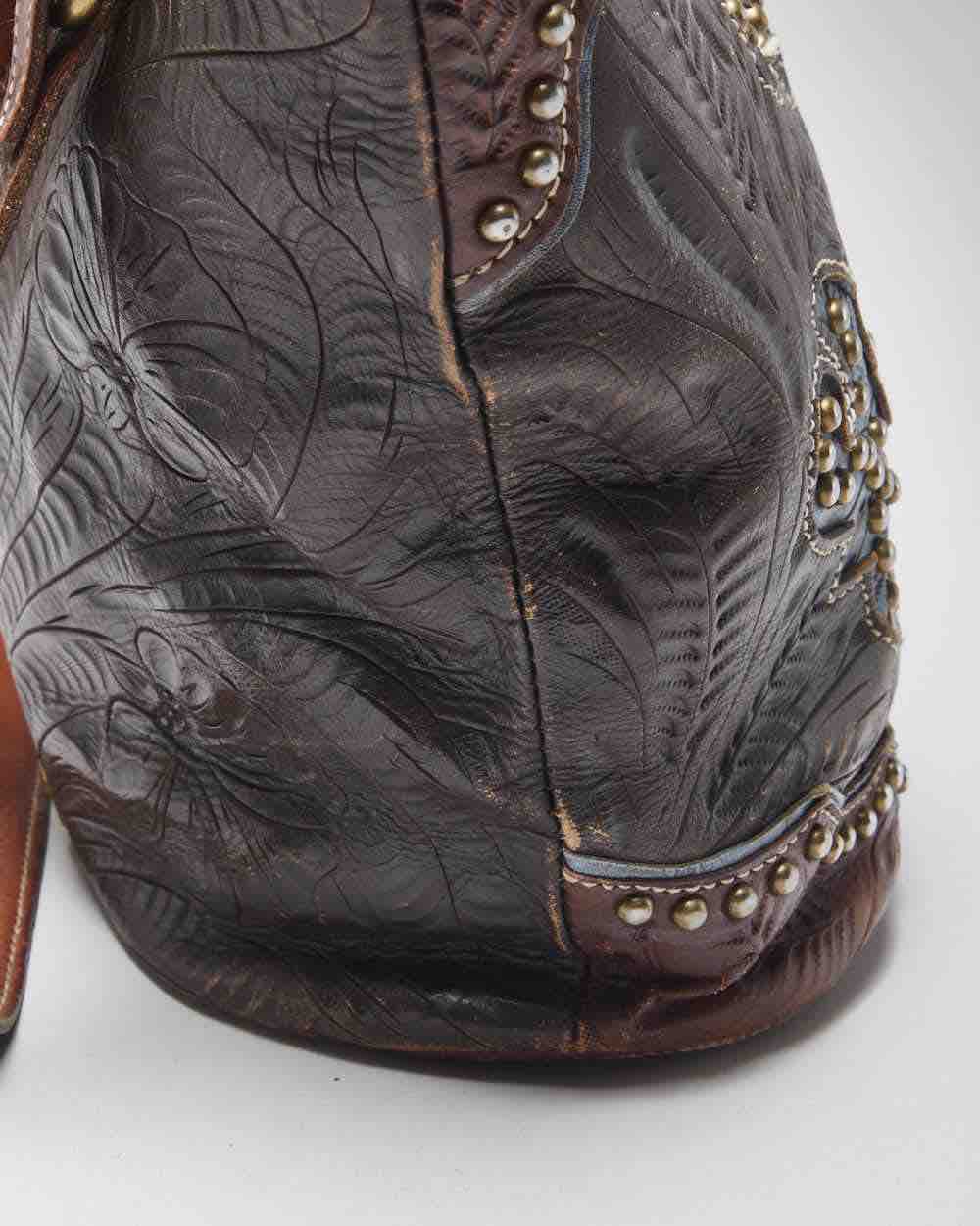 Vintage American West Leather Studded Bag