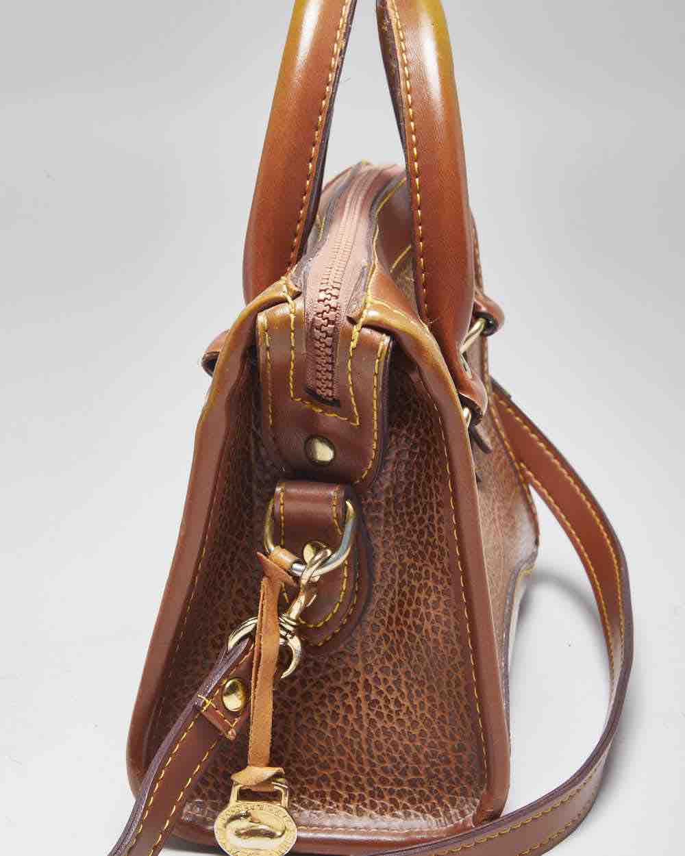 Dooney &amp; Bourke Brown Leather Cross-Body Bag