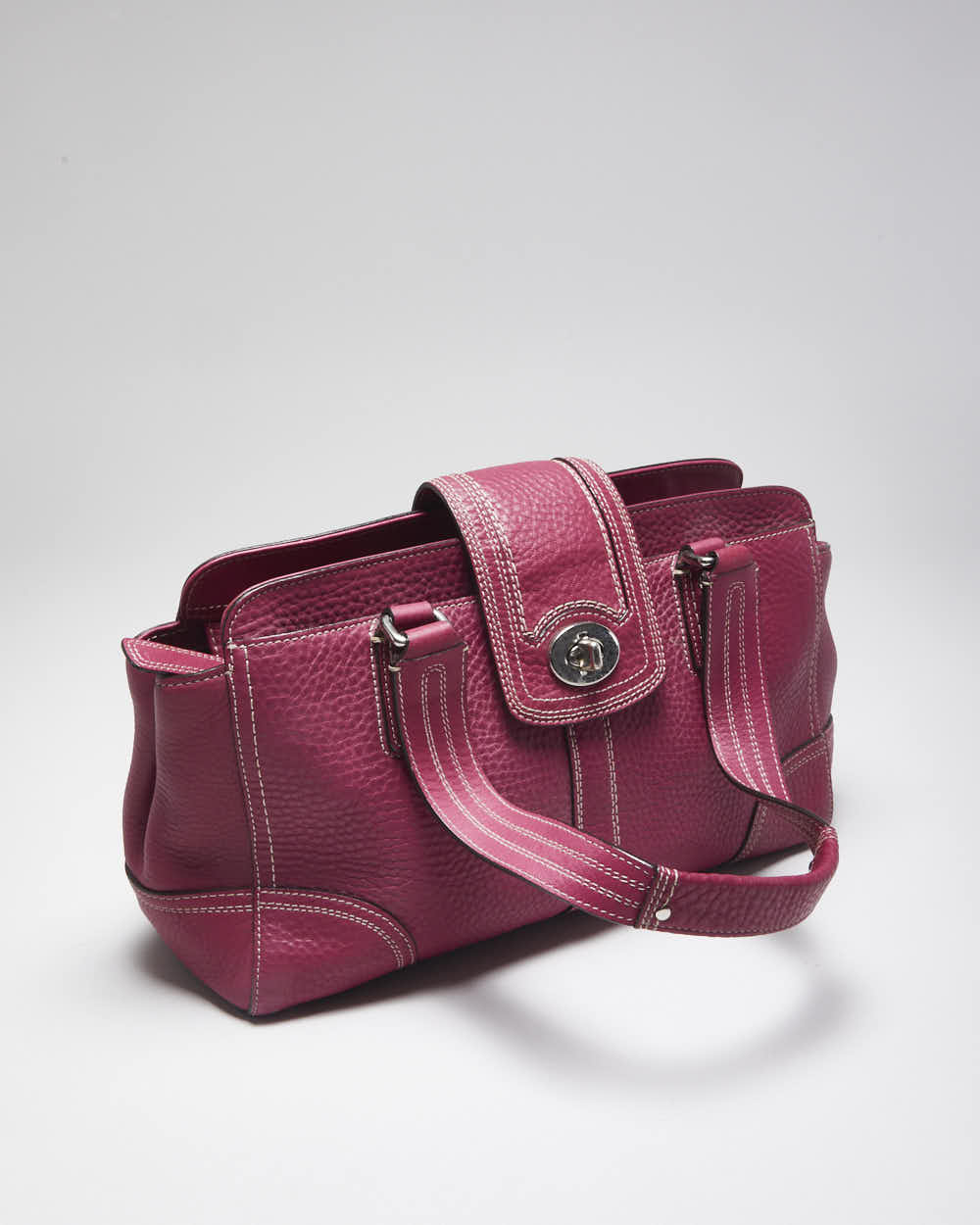 Vintage Y2k 00s Coach Pink Leather Handbag