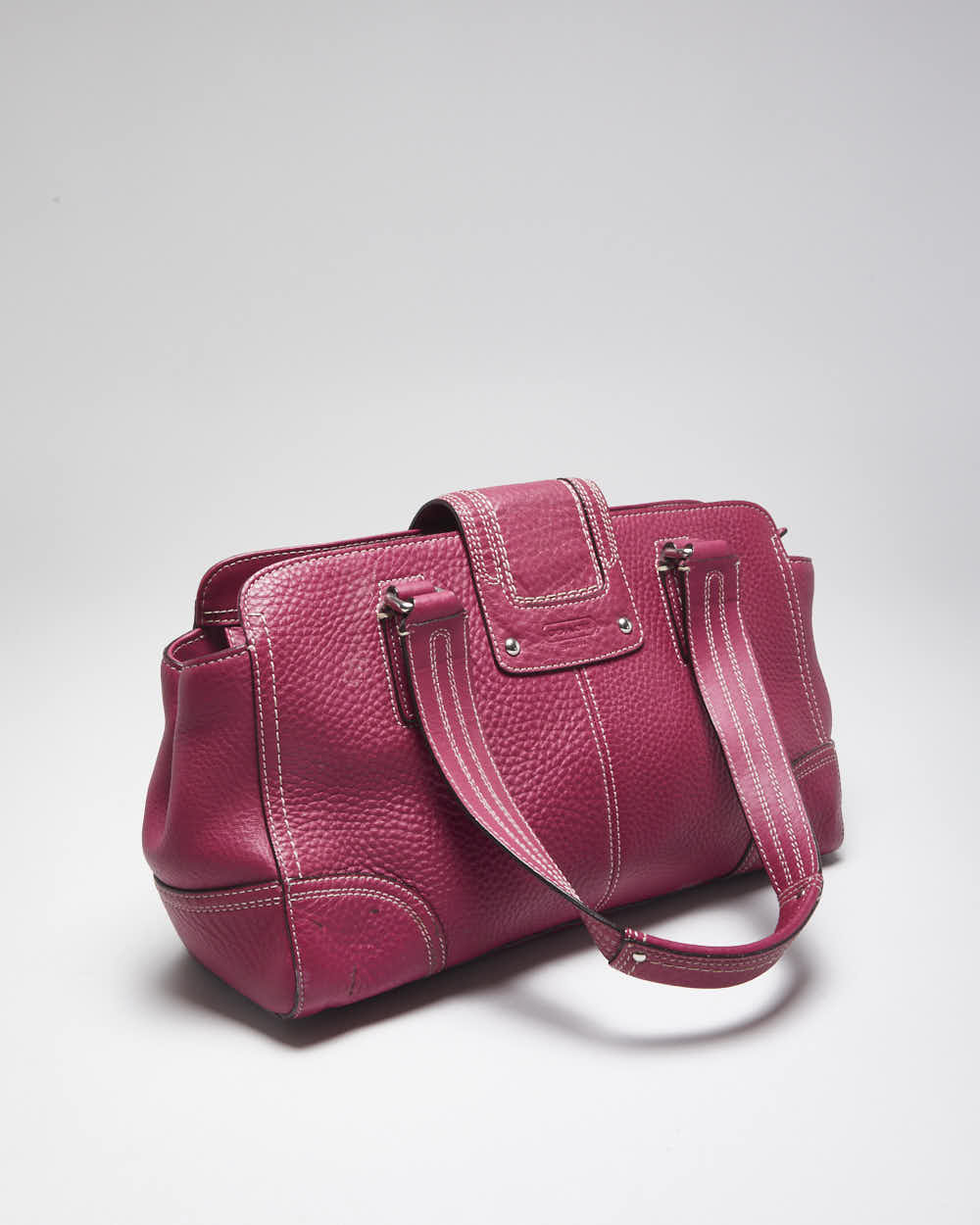 Vintage Y2k 00s Coach Pink Leather Handbag