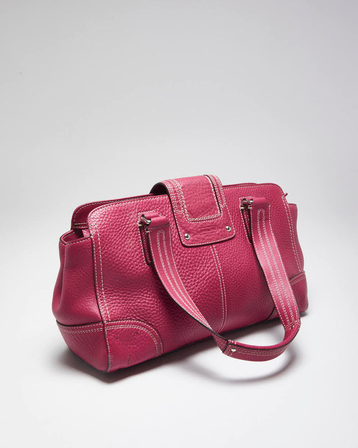 Vintage Y2k 00s Coach Pink Leather Handbag
