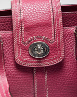 Vintage Y2k 00s Coach Pink Leather Handbag